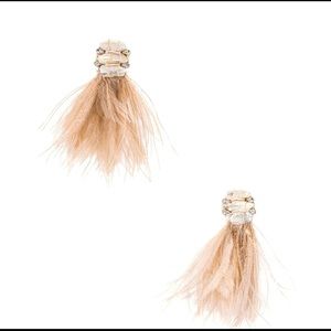Pearl feather earrings NWT